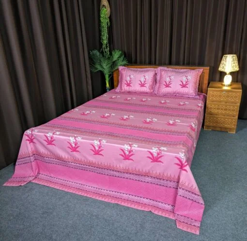 Hand Block Bed Sheet for Double Bed